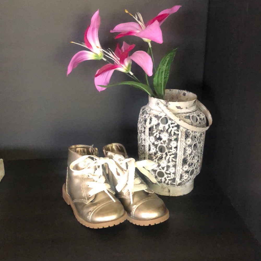 Girls Gold Boots - Size 7